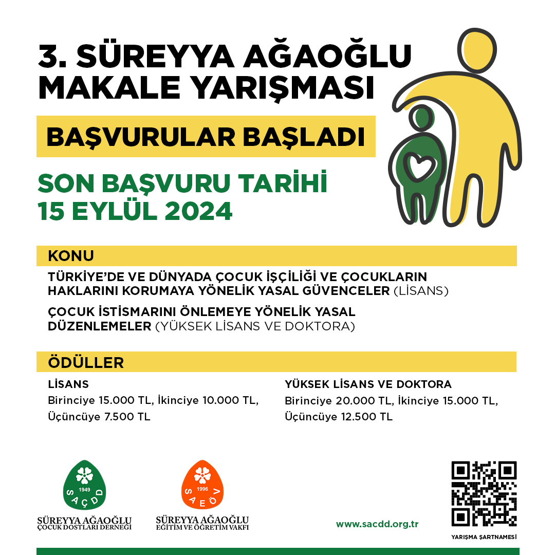 3. Süreyya Ağaoğlu Makale Yarışması Başvuruları Başladı!