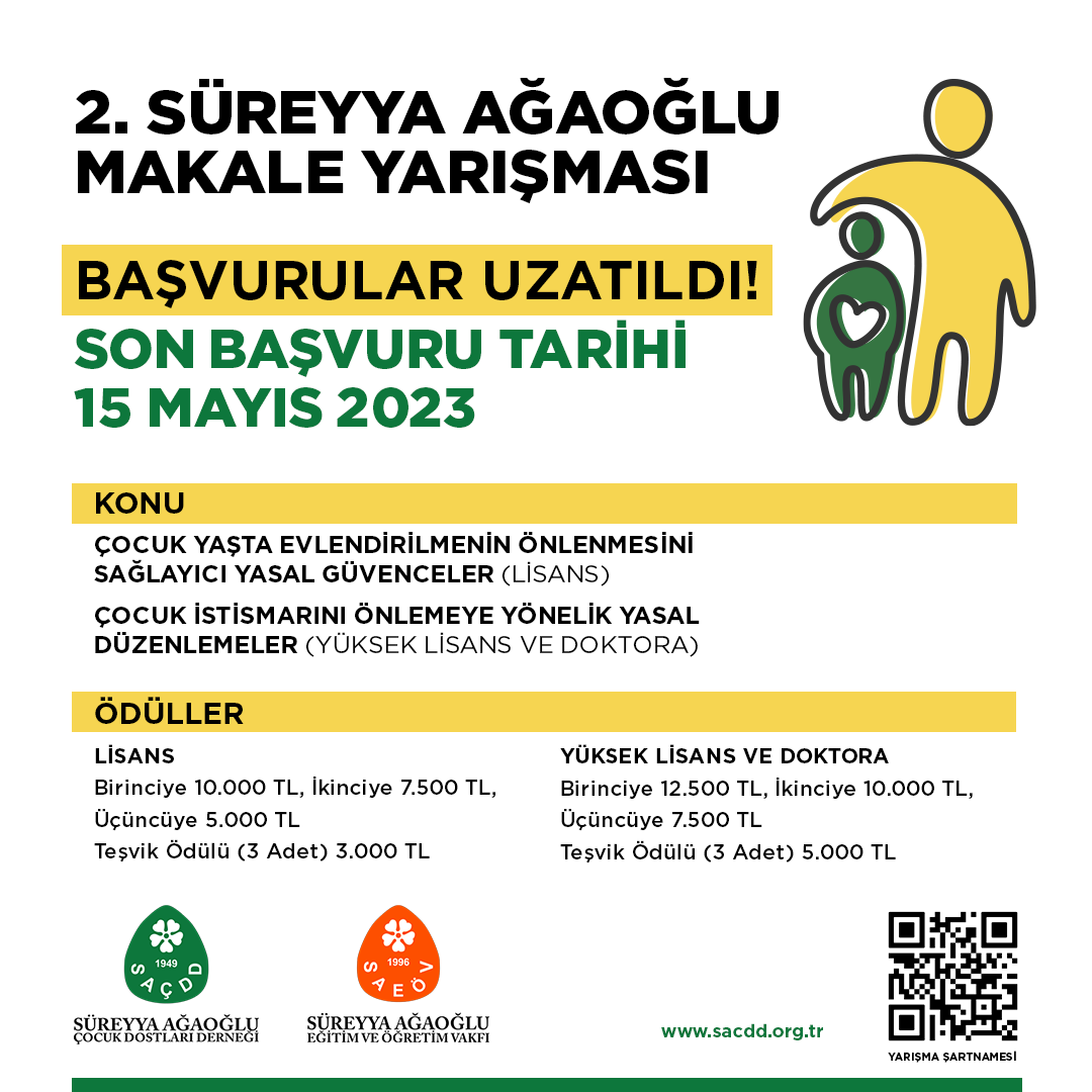 2. Süreyya Ağaoğlu Makale Yarışması Başvuruları Uzatıldı! 